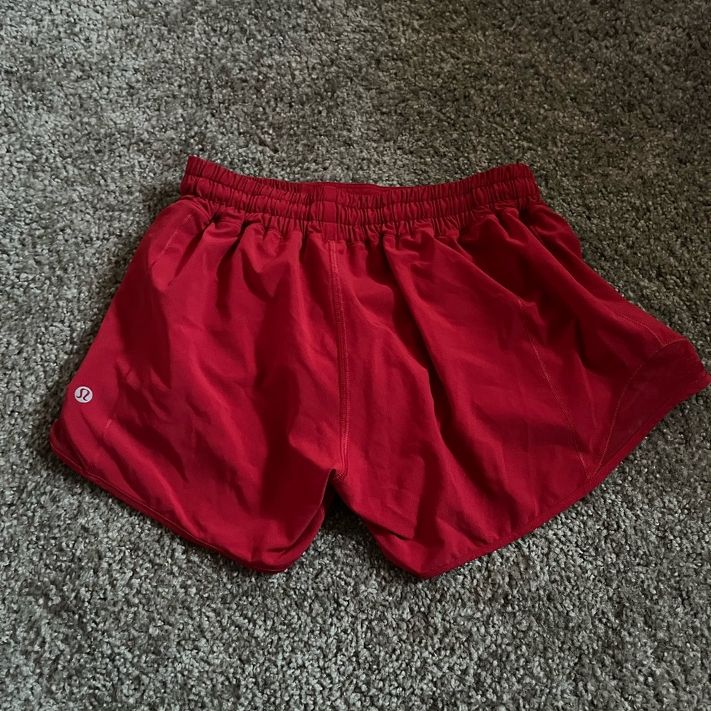 Lululemon Red Athletic Shorts